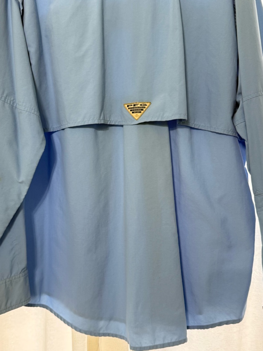 Columbia Light Blue Long Sleeve Button-Up Outdoor Shirt - Picture 4 of 8